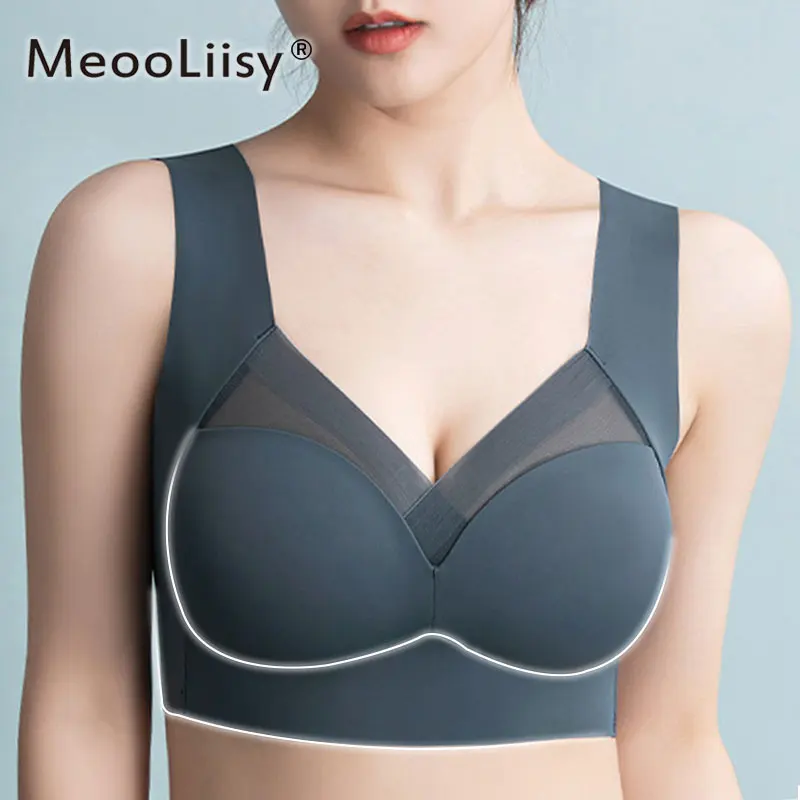 

MeooLiisy Plus Size 3XL Tube Top Women Bra Beauty Back Wireless Sports Underwear Push Up Seamless Vest Lingerie