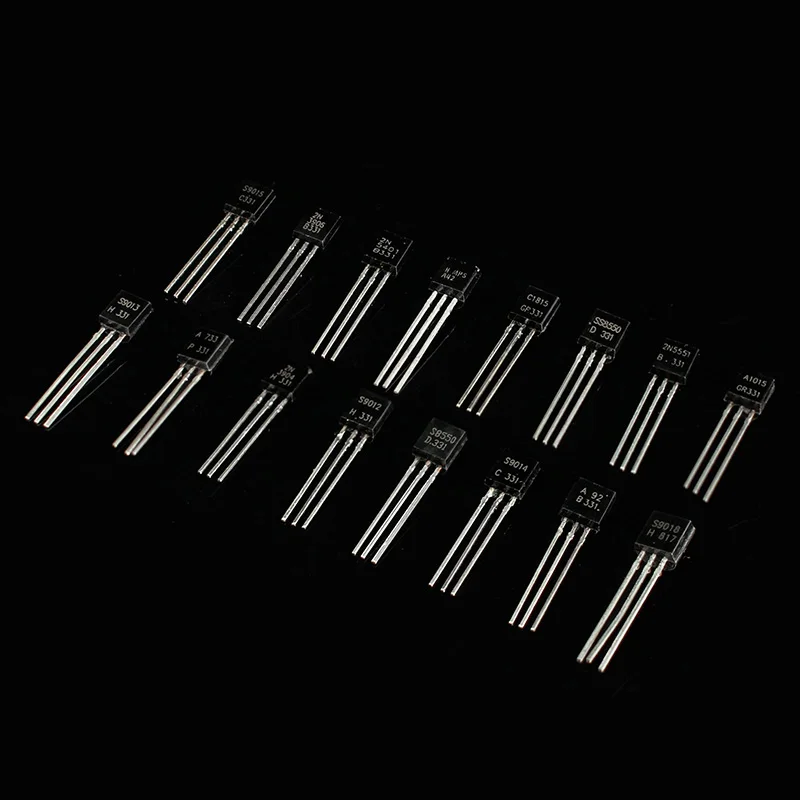 Набор триодных транзисторов 16 видов * 10 шт., S9011 S9012 S9013 S9014 S9018 A1015 C1815 A42 A733 A92 S8550 S8050 2N3906 2N3904