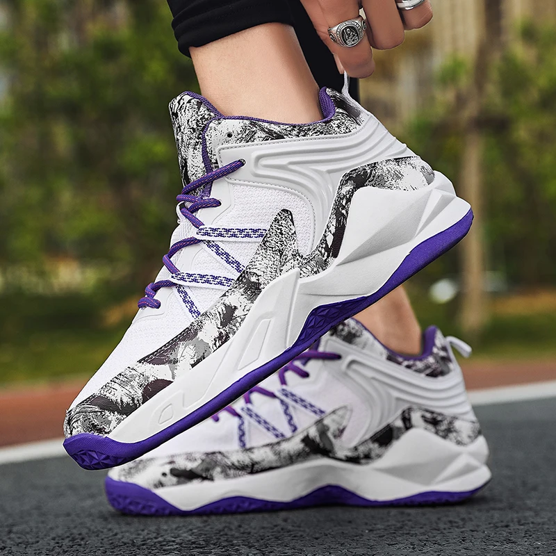 Brand Men's Basketball Shoes Non-slip Sports Shoes Comfortable Gym Training Athletic Shoes Boys Basketball Sports Tennis Shoes