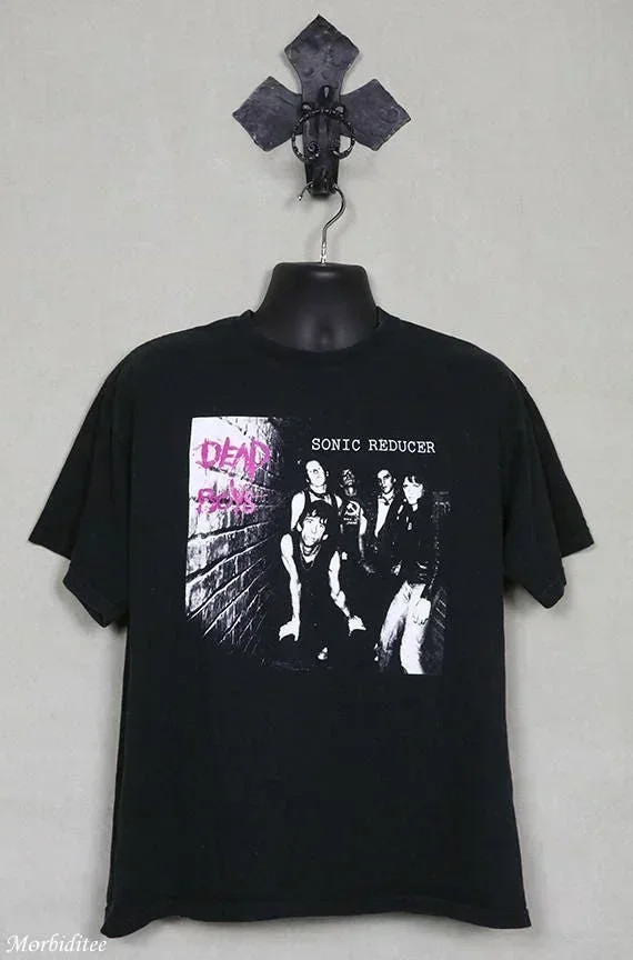 Фото Винтажная редкая футболка The Dead Boys, выцветшая черная футболка, Stiv Bators, Sonic Reducer №1