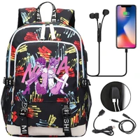 new anime nana osaki backpack boys girls usb charging laptop travel backpack teenager student backpack casual mochila