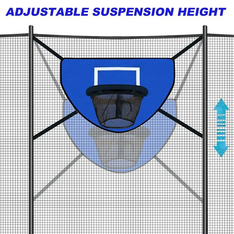 Комплект баскетбольного кольца для батута с насосом и мини-мячом баскетбольное