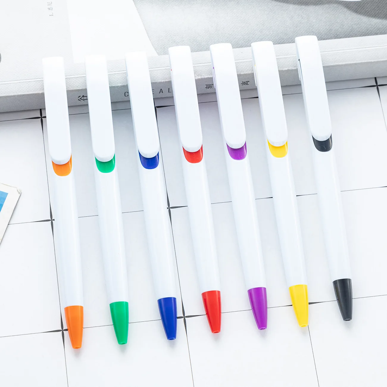 50 шт. шариковая ручка с большим зажимом пластиковые шариковые ручки