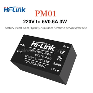 2pcs/lot HLK-PM01 3W 220V to 5V AC-DC Power Supply Module Converter Mini Intelligent Household Switch