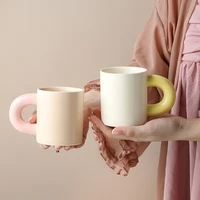 creative ceramic mug nordic coffee cups with big handrip water cup tea cup couple cup breakfast juice milk mugs birthday gifts