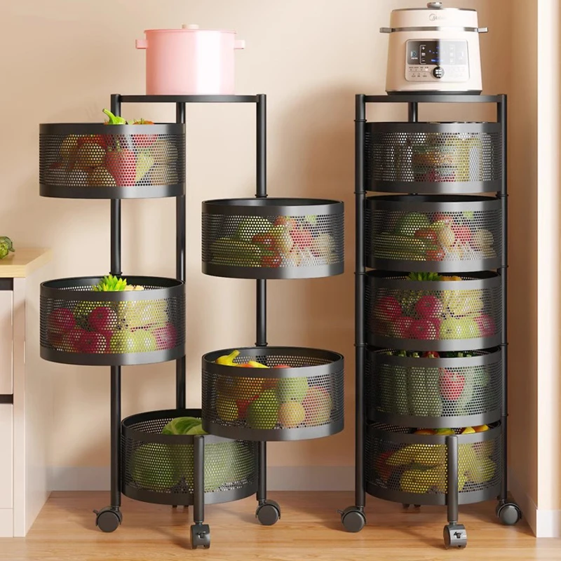 Тележка на колесиках для хранения продуктов и овощей