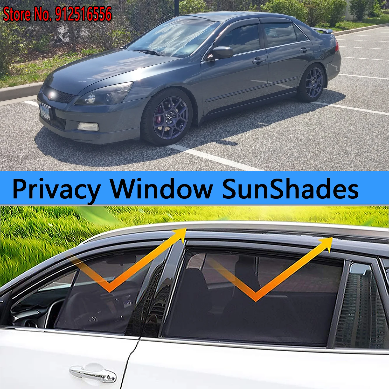 

Side Sun Shade Shading Protection Window SunShades Sunshield Car Accseeories For Honda ACCORD Sedan CL7 7TH GEN 2003 - 2007 2004