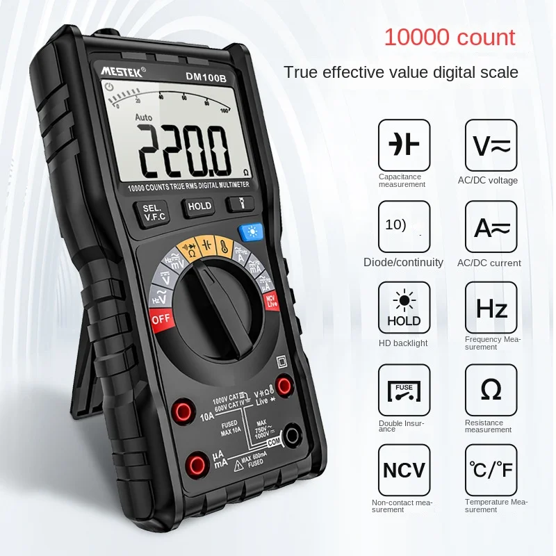 

DM100B высокоскоростная идентификация Тестовое значение Многофункциональный цифровой мультиметр полная передача защита от ожога