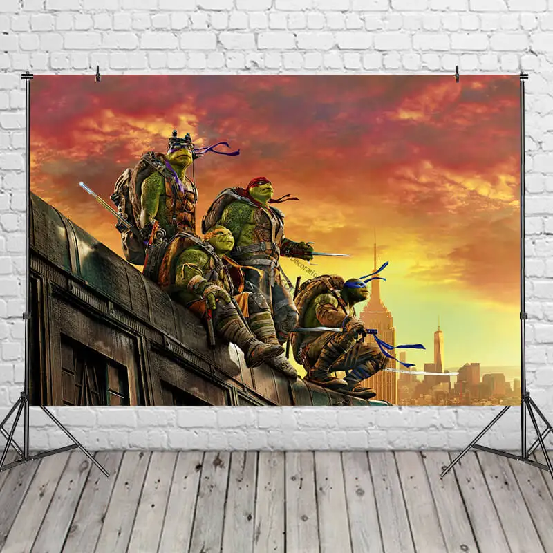 Фон для фотосъемки С черепашками-ниндзя |