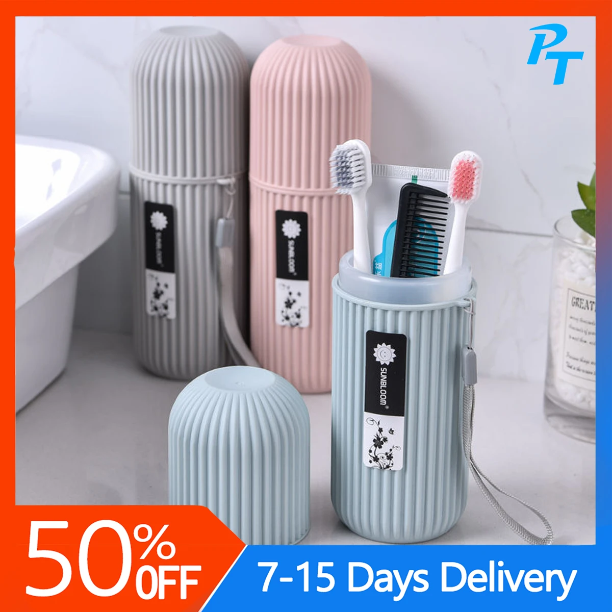 

Travel Toothbrush Storage Box Portable Wash Cup Brushing Cup Toothpaste Tooth Cylinder Travel Travel Mouthwash Cup Set