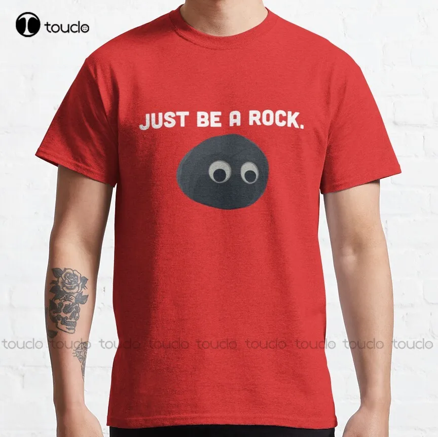 

Just Be A Rock Everything Everywhere All At Once Rock Classic T-Shirt Mens Shirts Short Sleeve Custom Gift New Popular Retro Tee