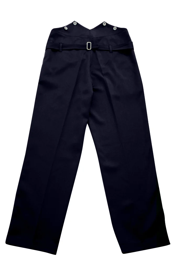 

GUDH-002 WWII German Kriegsmarine Navy blue Gabardine Straight Trousers