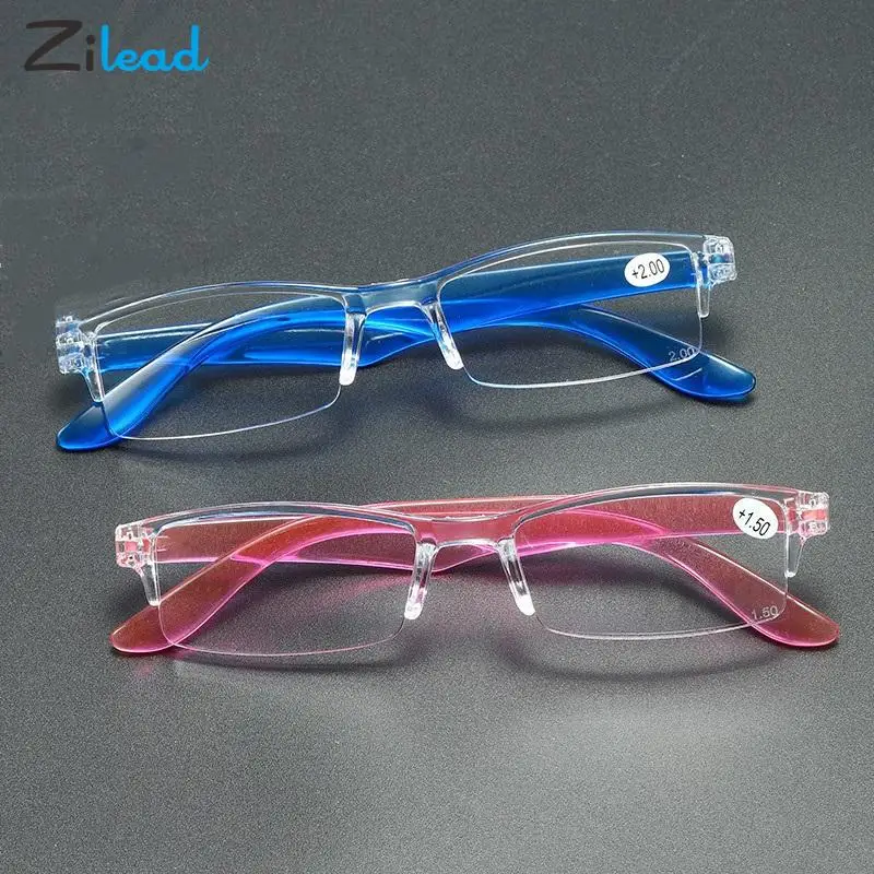 

Zilead Men Women Korean Fashion Clear Plastic Eyeglasses Light Ultralight Presbyopic Eyewear Diopter Magnifier Reading Glasses
