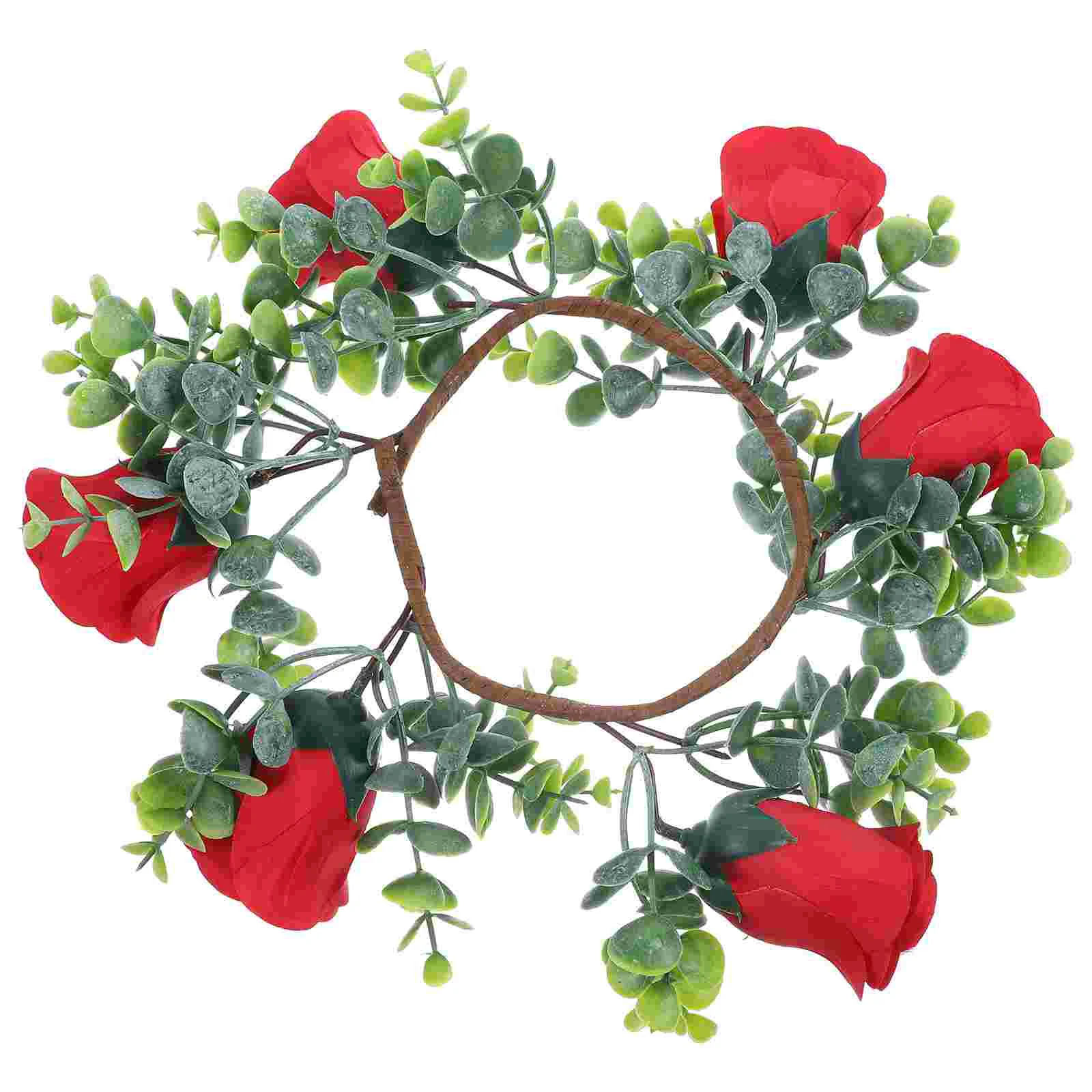 

Candlestick Garland Wedding Centerpiece Wreath Ornament Decor Home Ring Hanging Door Festival Pendant