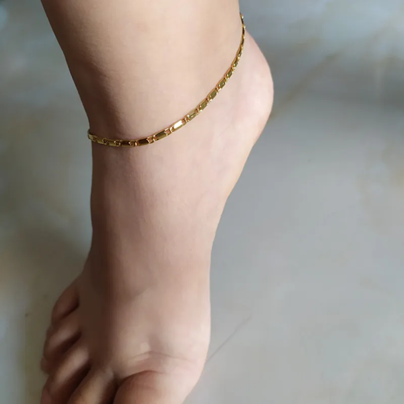 

Vintage Silver Color Chain Anklet Bohemian Gold Ankle Bracelet for Women Multilayer Barefoot Sandals Foot Jewelry Leg Chain
