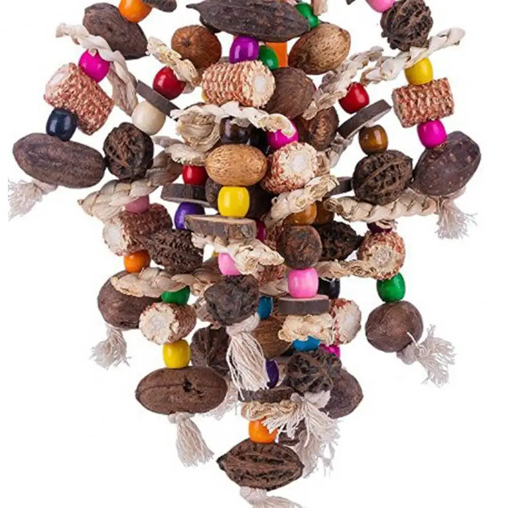 Игрушка для жевания попугаев деревянные блоки набор птиц ара какаду серая