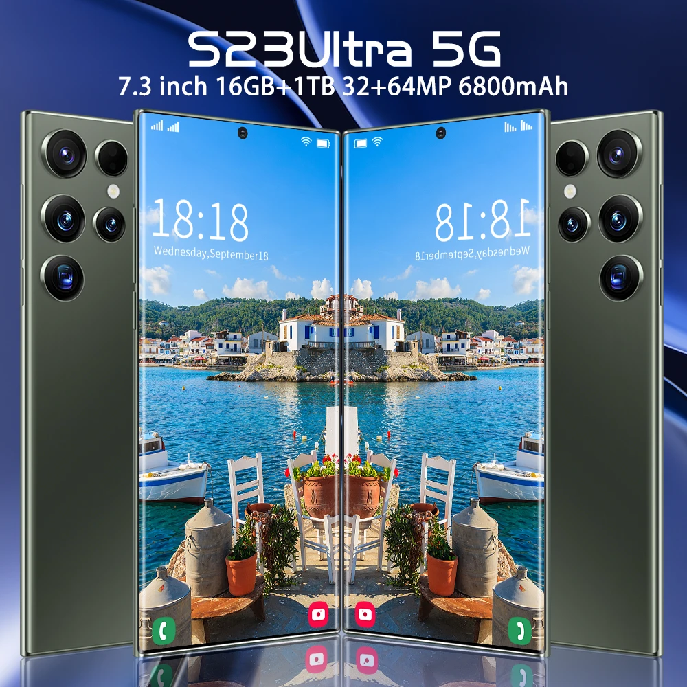 

S23 Ultra Smartphone Original 16GB+1TB Android Mobile Phones Unlocked 6800mAh 48MP+100MP 3G/4G/5G Net Work Celular