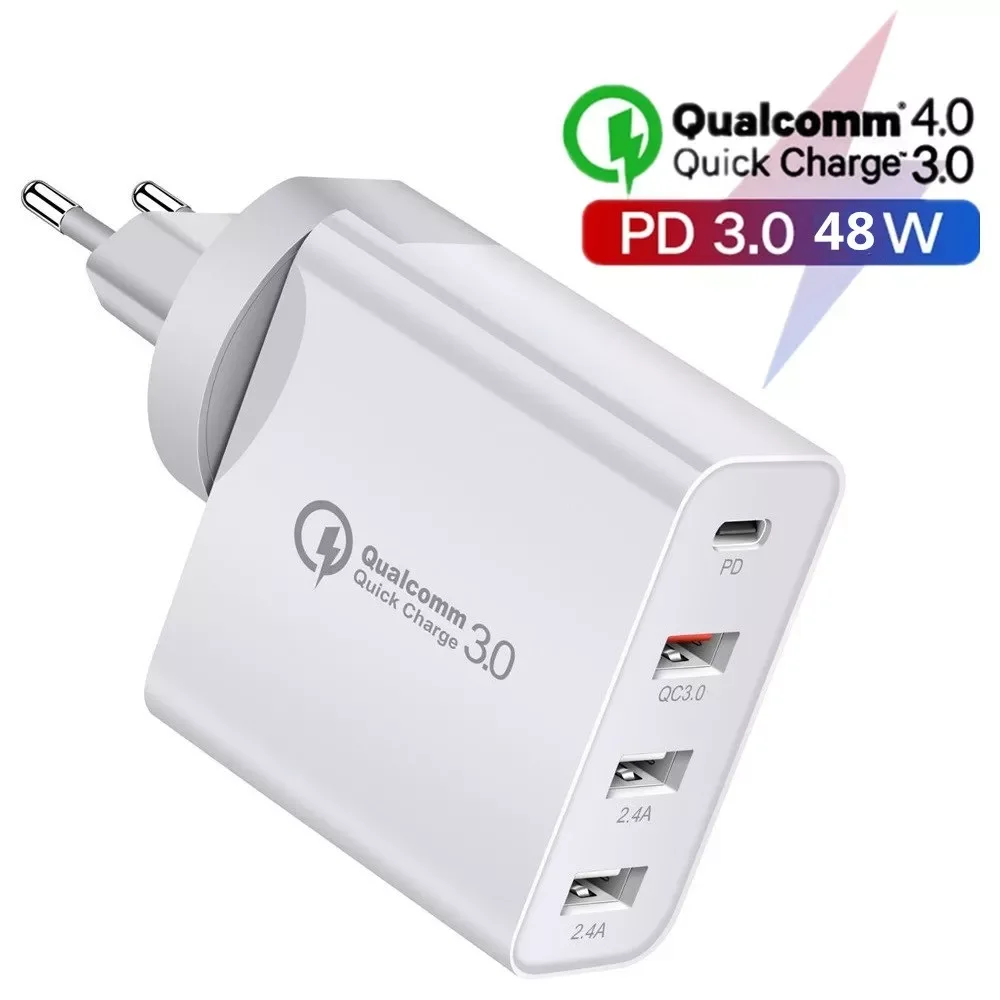 

PD Charger USB C 65W 48W PD3.0 Quick Charge 4.0 QC3.0 PPS Charger For Redmi Huawei IPhone 12 Pro PD30W Supercharge Fast Charger