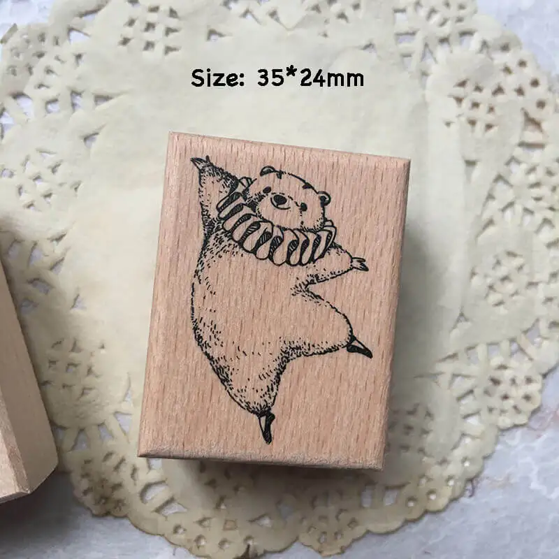 

Деревянные штампы медведи набор