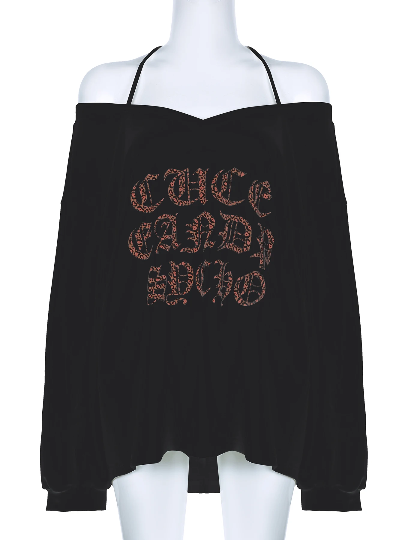 Женская футболка оверсайз Rockmore Повседневная с леопардовым принтом и аппликацией