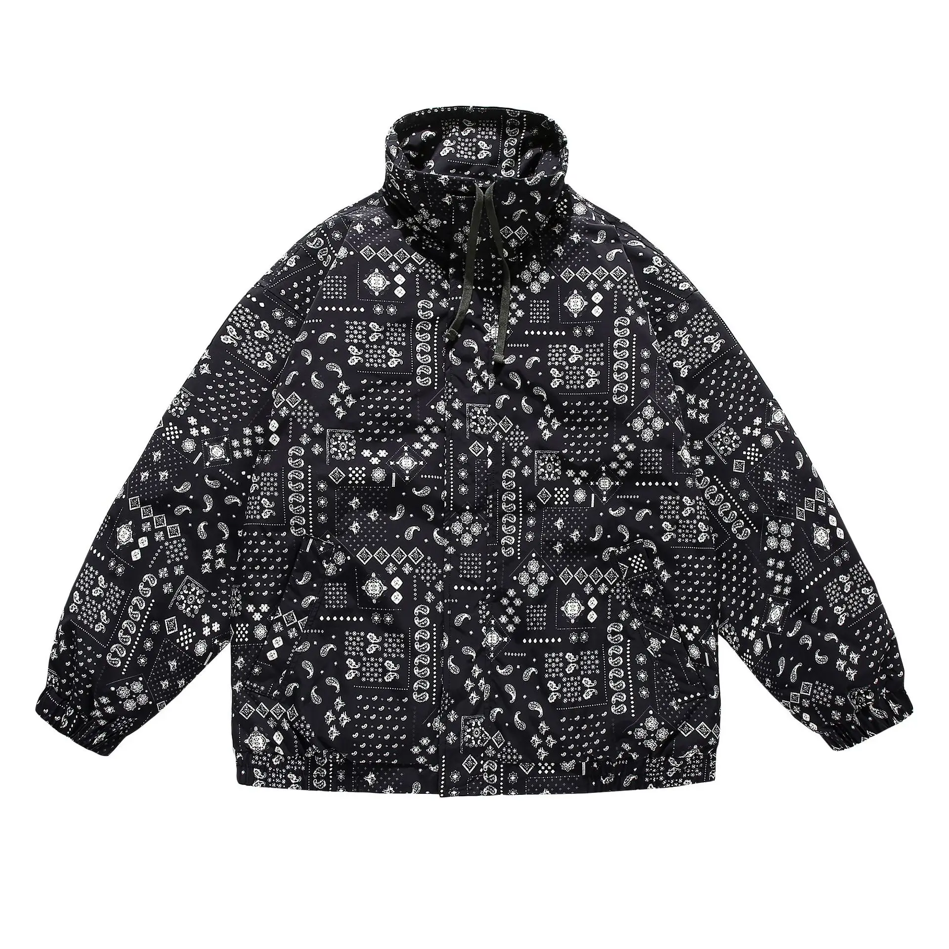 Winter Coat  American Fashion Brand Quilted Printed Jacket Men's Fashion  Autumn and Winter Casual Outerwear Harajuku Coat Men