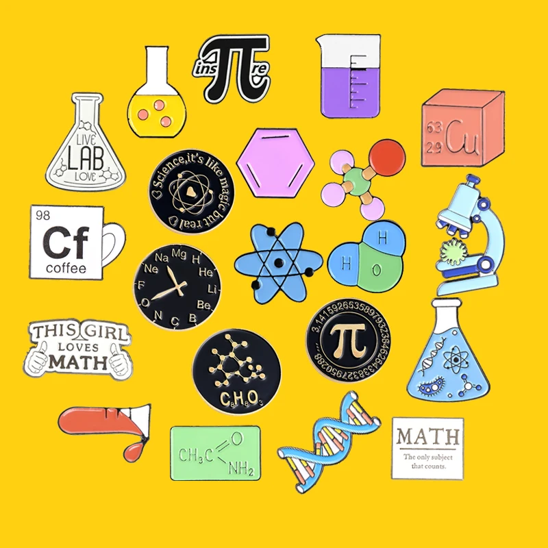 Эмалированная булавка для научных принадлежностей тестовая трубка Атомная