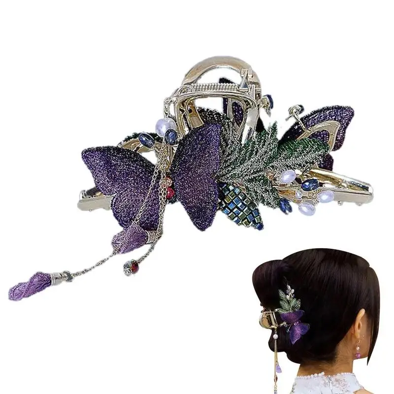 

Heavy Embroidery Double-Sided Grip Clip Elegant Hair Clips For Women Slip-resistant Hair Accessories For Women For Daily