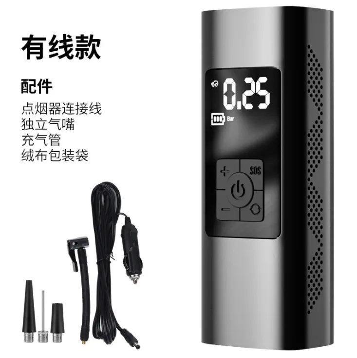 

Multi-function Car Inflator Pump Wireless Smart LED Display Tire Pump Power Bank for Cars Bicycles Balls multi-function