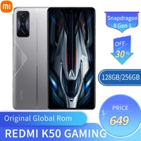 global rom xiaomi redmi k50 gaming edition 128gb256gb snapdragon 8 gen 1 smartphone octa core 120w hypercharge 4700mah battery