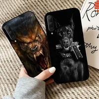 lion eagle dog tiger cat wolf for huawei honor 9x 8x pro for honor 10x lite phone case black carcasa funda liquid silicon coque