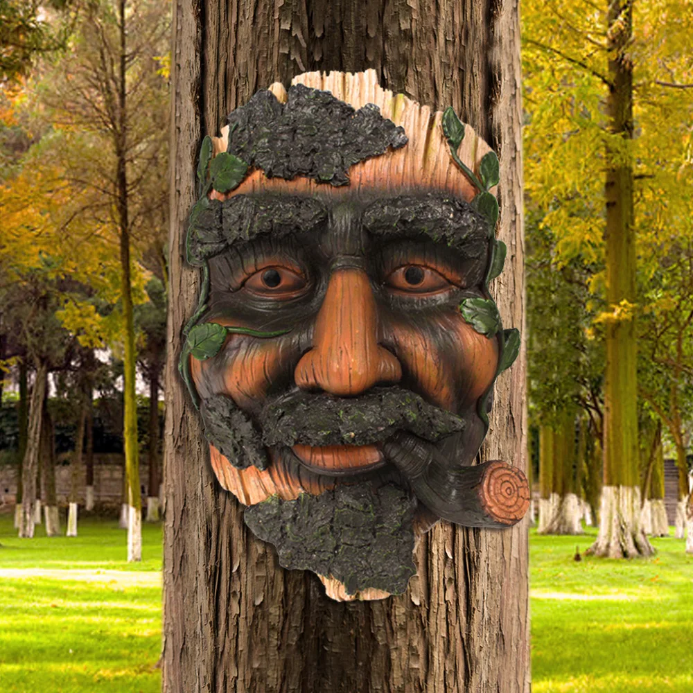 

Tree Faces Decor Outdoor Whimsical Old Man Tree Hugger Statues Flower Pot For Garden Yard Art Tree Decor Jardin Outdoor Decors