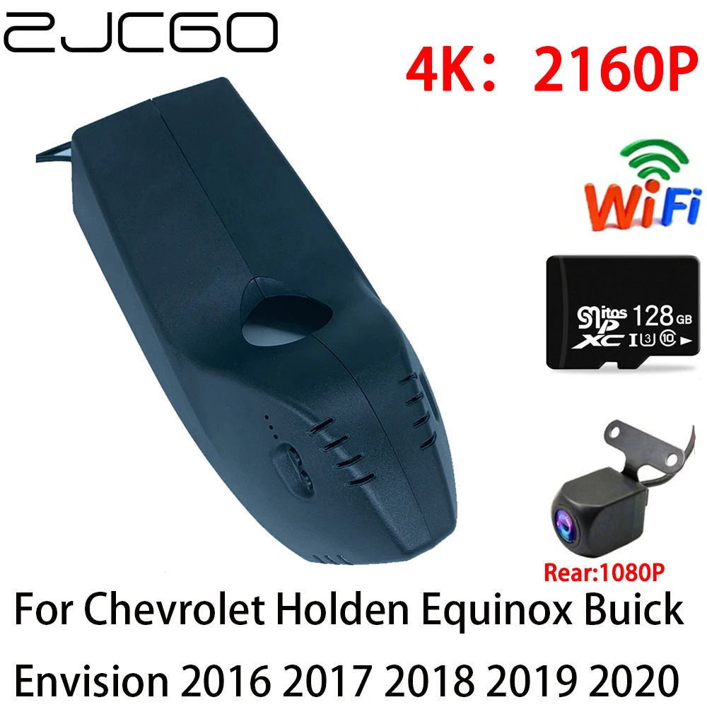 

Автомобильный видеорегистратор ZJCGO 4K, видеорегистратор с Wi-Fi, передняя и задняя камеры, 2 объектива, 24 часа, для Chevrolet Holden Equinox Buick Envision 2016 2017 2018 2019 2020