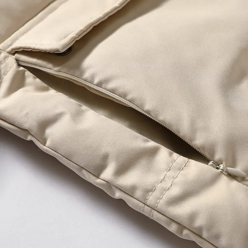 Padded men's winter coat 2022 new cold-resistant trend short winter clothing padded jacket lamb velvet collar padded jacket