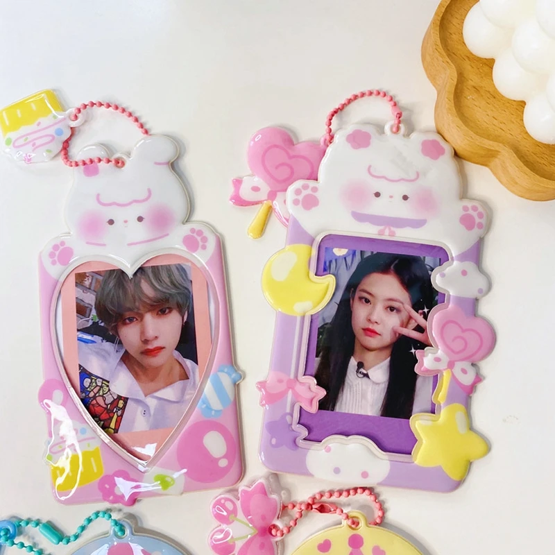 

3 Inch Photo Protector Kawaii Penguin Photocard Holder Idol Kpop Card Cover Photo Sticker Case Photo Sleeves School Stationery