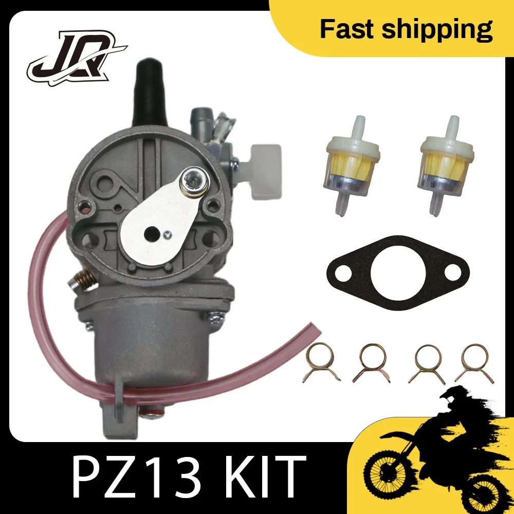 Фото PZ13 13 мм для 47cc 49cc 2-тактный MTA1 MTA2 Mini Kids Pit Pocket Quad Dirt Bike ATV Racing Super Bike Parts-Upgraded Zinc Alloy №1