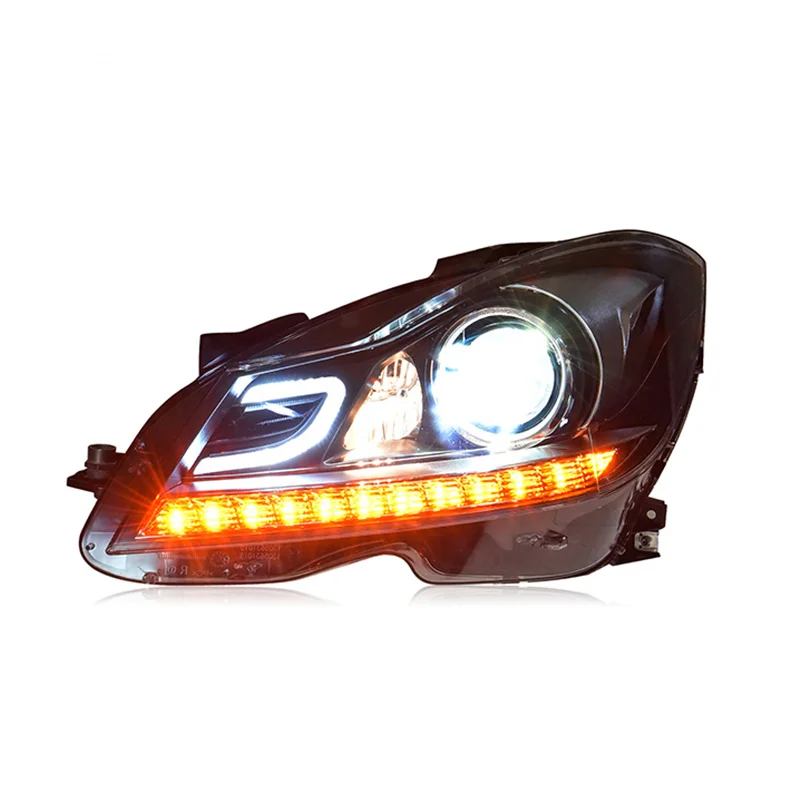 

apply to Auto lighting systems auto parts headlights for Mercedes benz 12-14 C-class W204 upgrade facelift head lamp