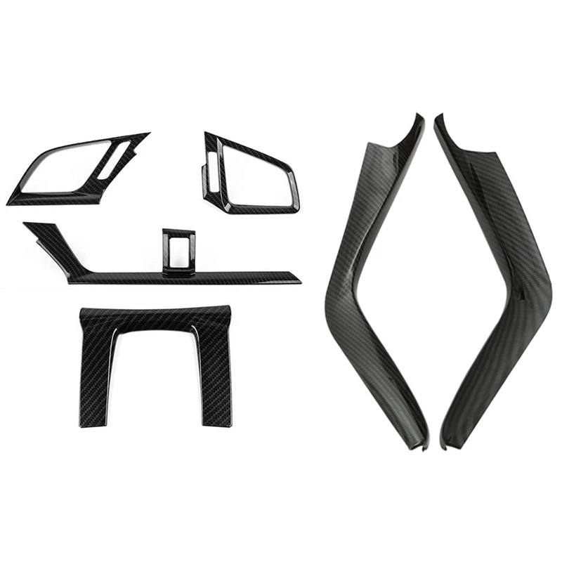 

1 Set Center Consoles Air Vent Wind Outlet Trims Interior Decoration Stickers & 2 Pcs Gear Shift Stripe Panel Cover Trim