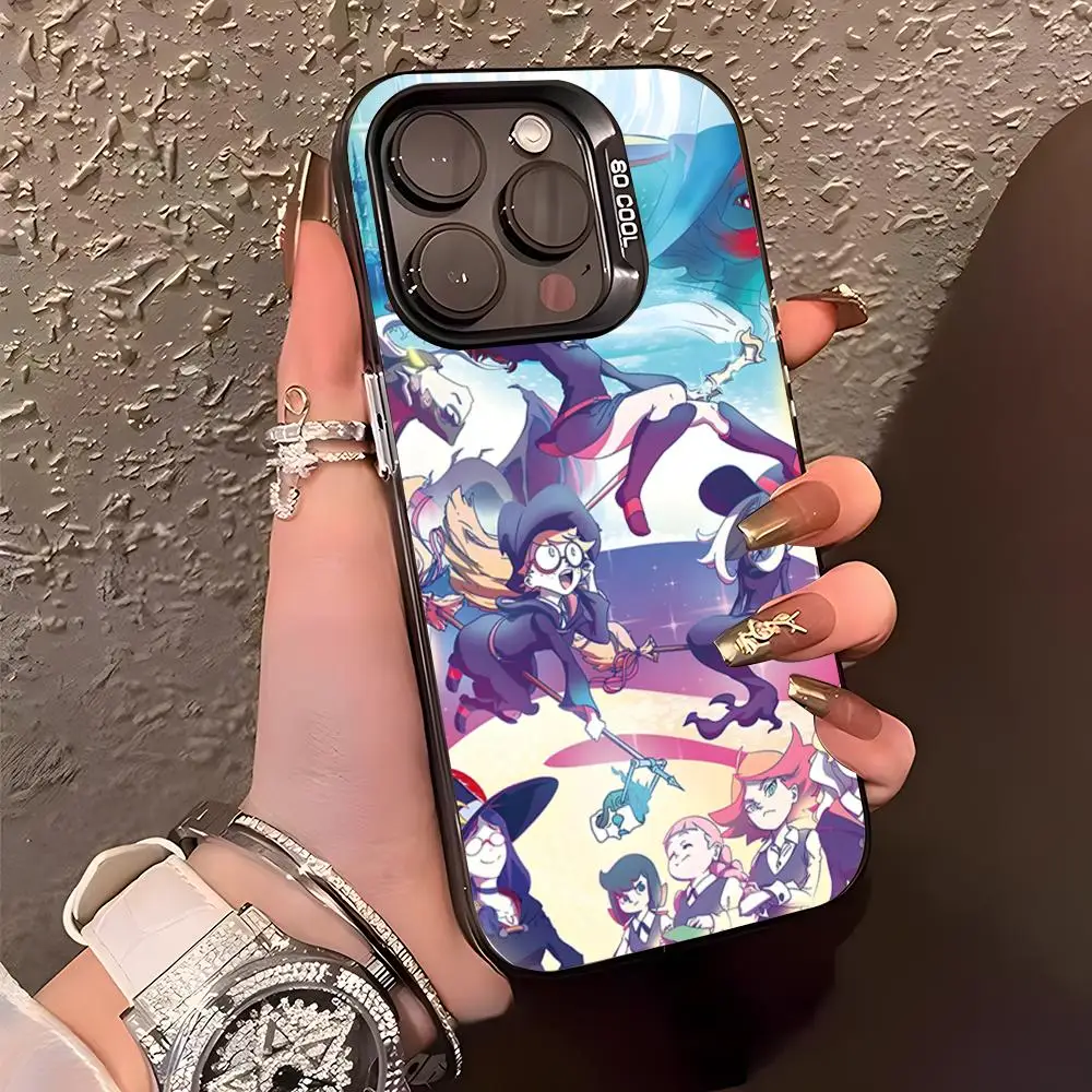 Фото Чехол для телефона L-Little Witch Academia для iPhone 17 Air 16 15 14 Plus 13 12 11 Pro XS Max, серебристо-черный, с бампером №5