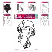 arrival 2022 newest dainty dame lace face stencil diy scrapbooking cut die paper craft coloring decor knife mould