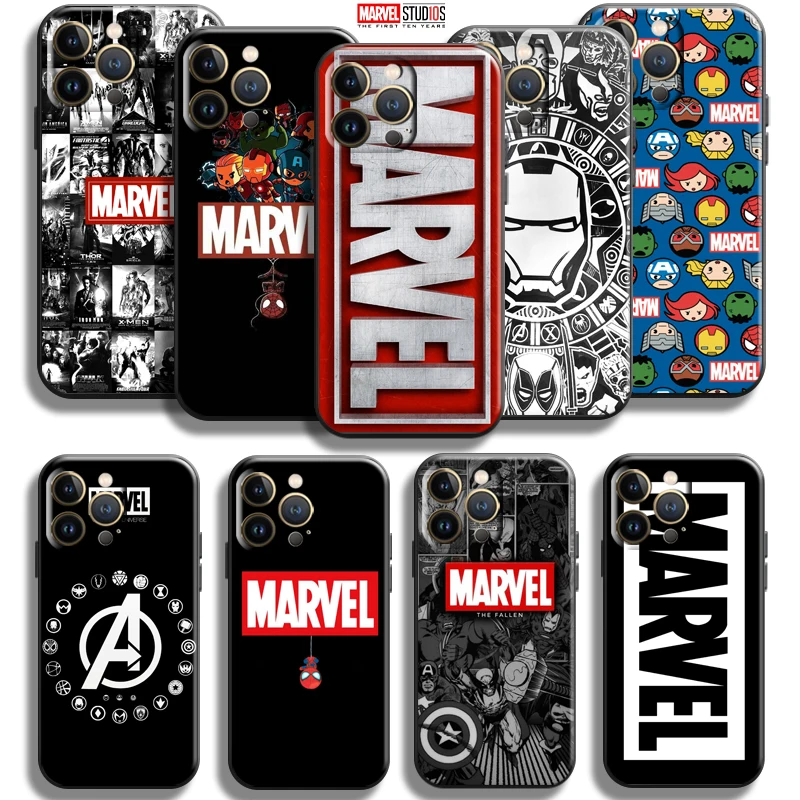 

Marvel Avengers Logo For Apple iPhone 13 12 11 Pro Max 13 12 Mini X XR XS Max 5 6 6S 7 8 Plus SE2020 Phone Case Soft