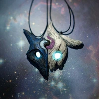 game league of legends eternal hunters black and white mosaic mask pendant necklace sheep wolf couple party necklace jewelry