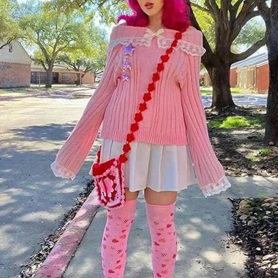 

Женский трикотажный пуловер с открытыми плечами, с длинным рукавом