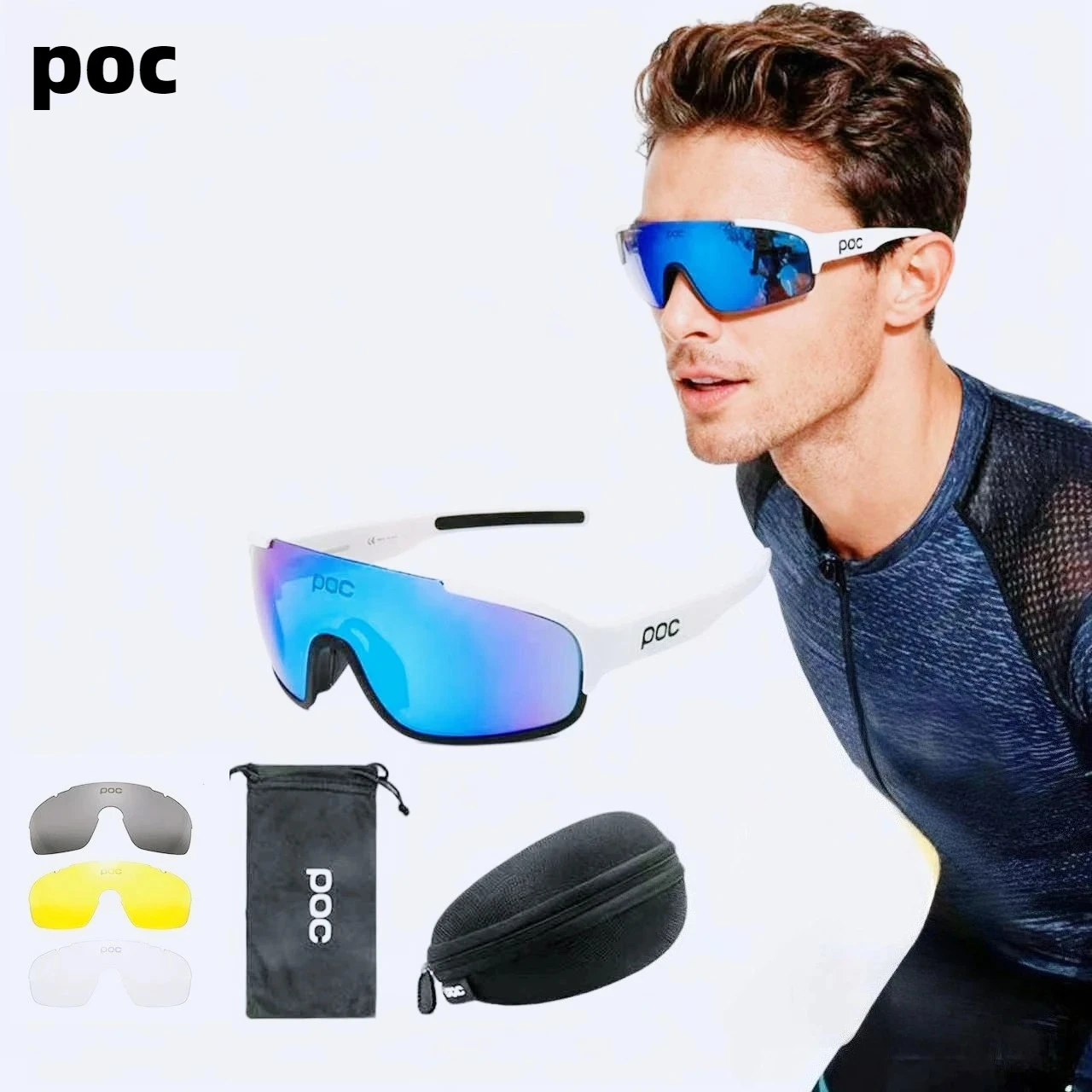 Фото 4-цветные очки POC Crave для занятий спортом на открытом воздухе для мальчиков и девочек, бега, марафона, кросс-кантри. MTB DH Защитное оборудование для защиты глаз №1