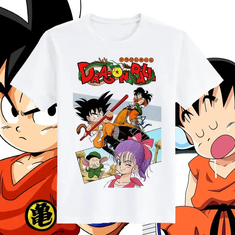 Фото Футболка Dragon Ball: Модный брендовый комплект для детей и родителей с Сунь Укуном, хлопковые свободные топы для лета №5