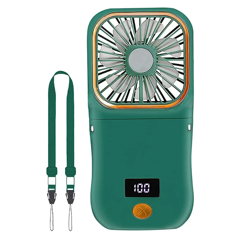 

Portable Mini Fan, 3000Mah Battery Operated Fan, 3 Speeds Rechargeable Fan, Phone Bracket & Power Bank Function
