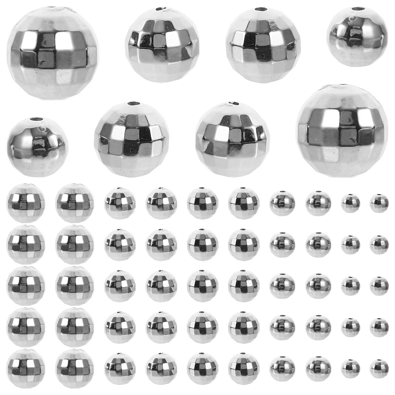 

200Pcs Bracelets Disco Ball Beads Disco Ball Jewelry Beads DIY Round Disco Ball Loose Beads