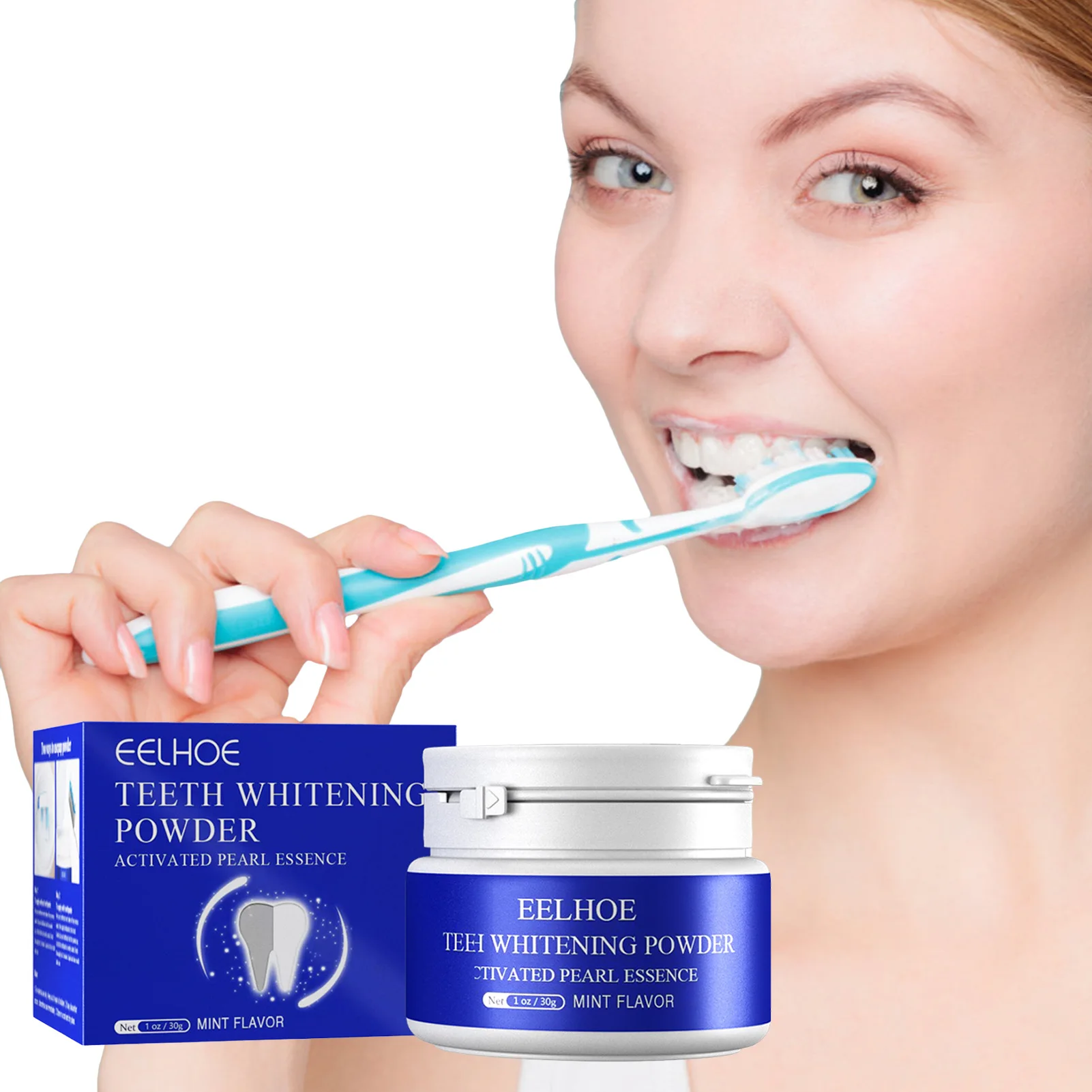 

30g PAP Teeth Whitening Powder Dental Whitener Bleach Powder Oral Hygiene Dental Tools Remove Plaque Coffee Stains Fresh Breath