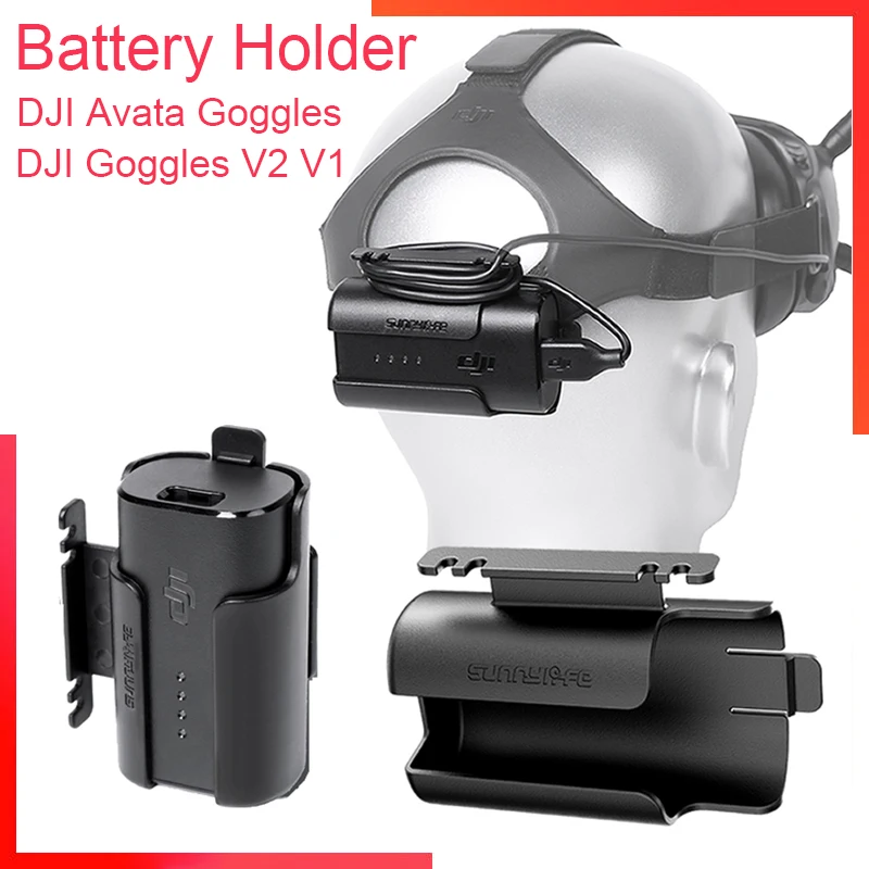 Enlarge For DJI Avata FPV Battery Holder Headband Battery Storage Case Back Clip Holder Combo Goggles V2 V1 Flying Glasses Accessories