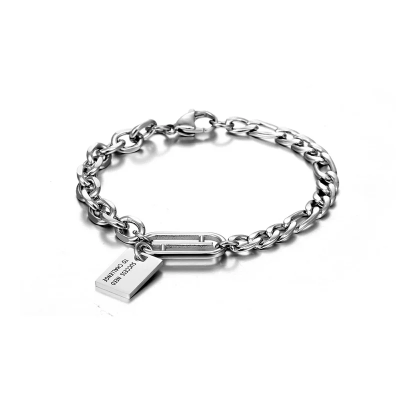 

Titanium Steel Hip-Hop Bracelet For Boys And Girls Jewelry Gifts For Party Christmas Birthday