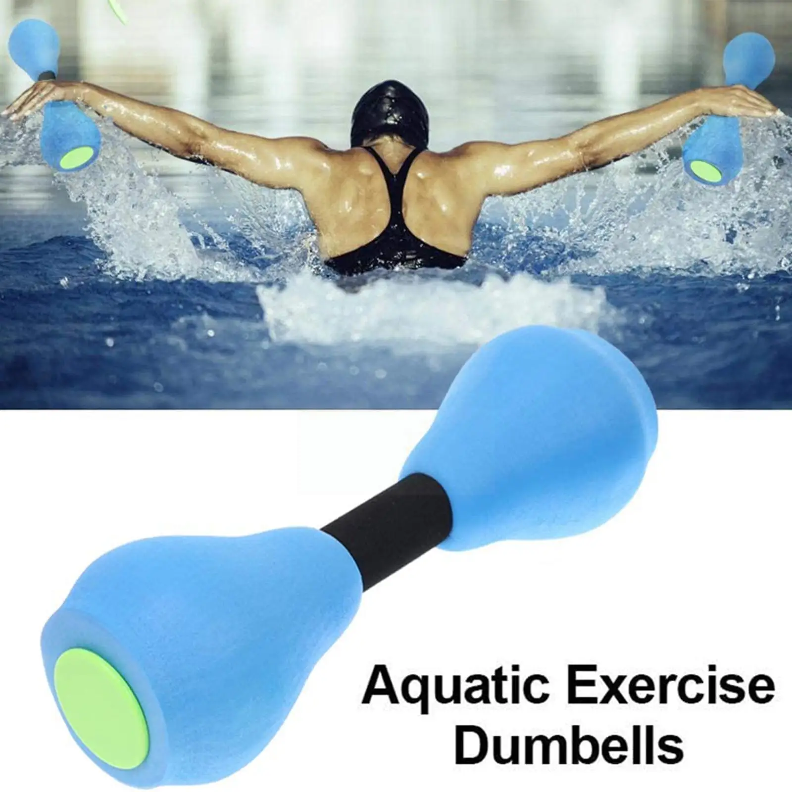 

Adjustable Water Sports Mini Dumbbells Fitness Equipment Building Body Barbells Floating Aquatic Water Blue Weights Fitness V6C1